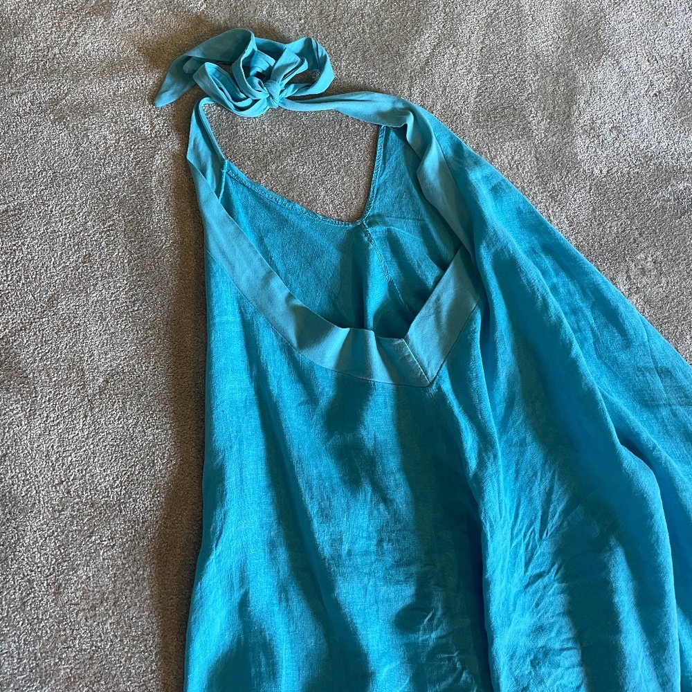 Never worn Mio Meli Turquoise Linen Dress
